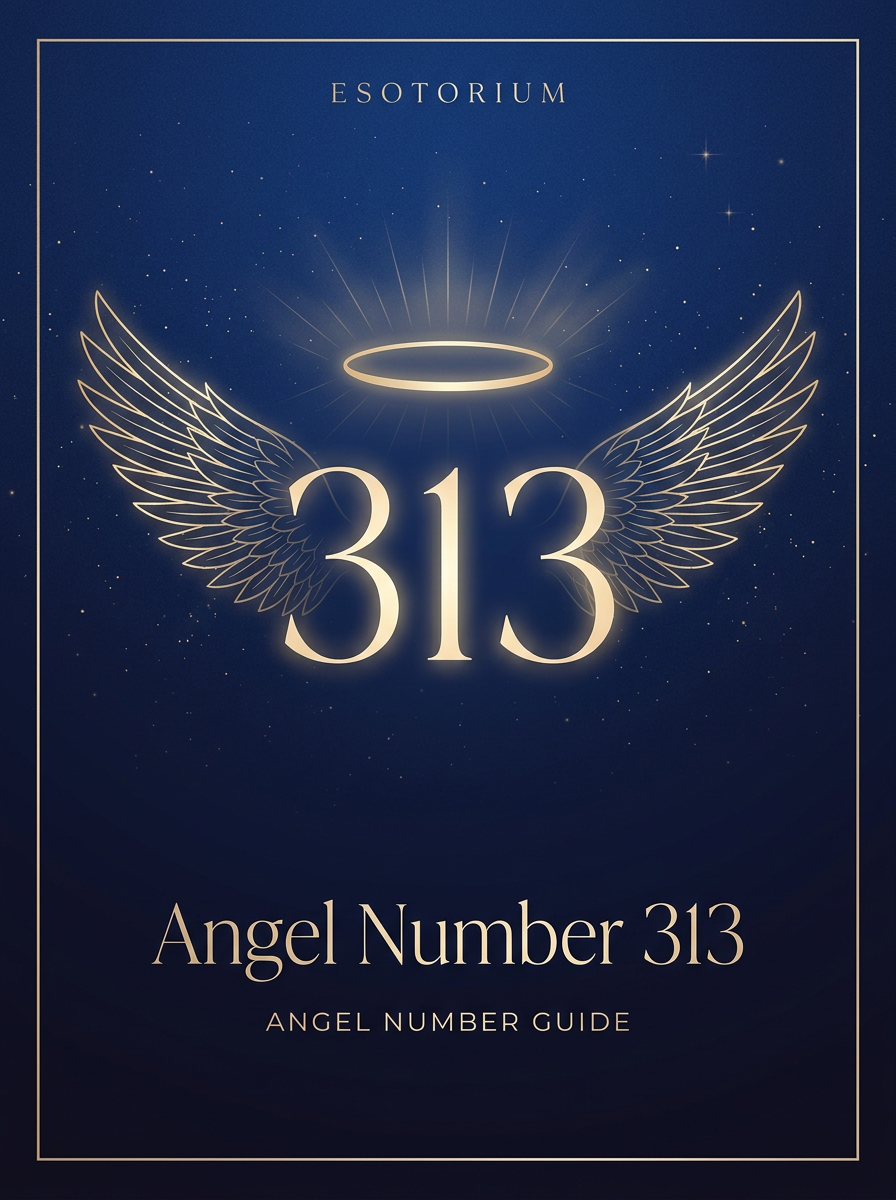 Angel Number 313 — Meaning in Love, Money & Life — Esotorium PDF cover