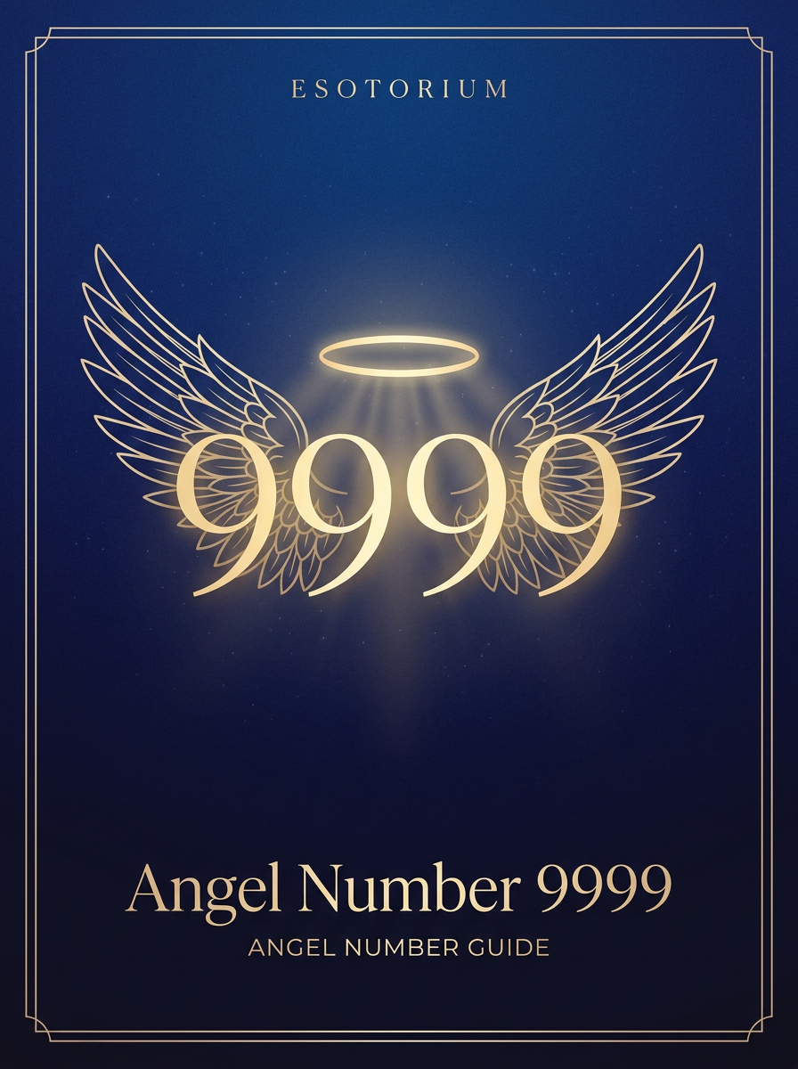 Angel Number 9999 — Meaning in Love, Money & Life — Esotorium PDF cover