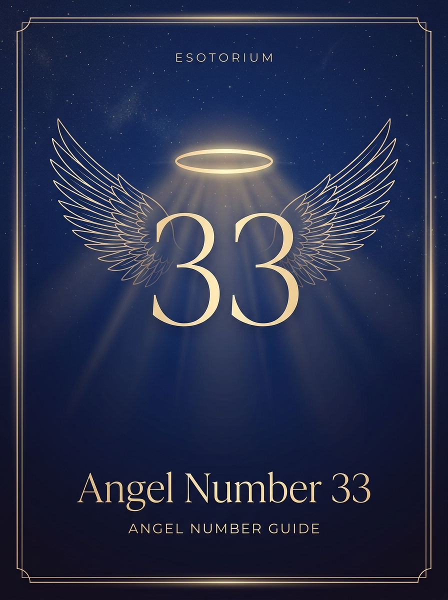Angel Number 33 — Meaning in Love, Money & Life — Esotorium PDF cover