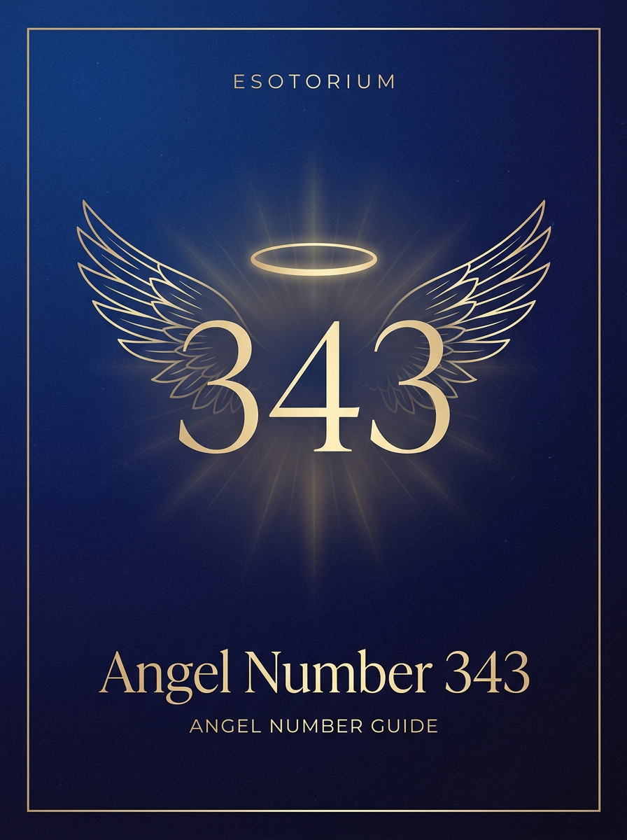 Angel Number 343 — Meaning in Love, Money & Life — Esotorium PDF cover