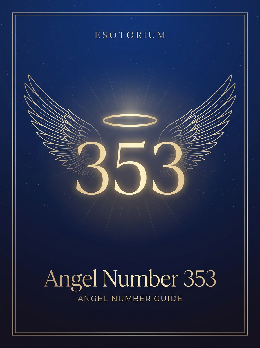 Angel Number 353 — Meaning in Love, Money & Life — Esotorium PDF cover