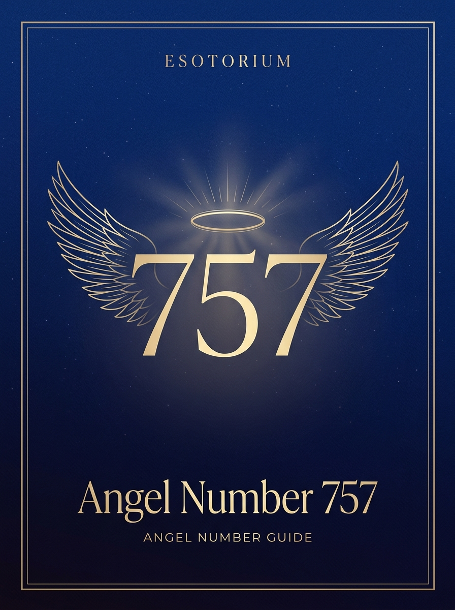 Angel Number 757 — Meaning in Love, Money & Life — Esotorium PDF cover