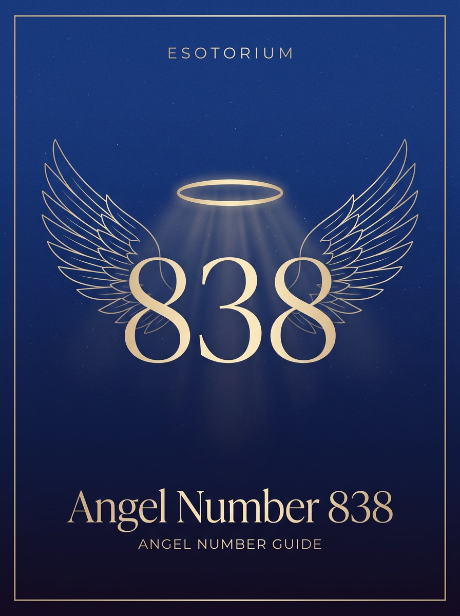 Angel Number 838 — Meaning in Love, Money & Life — Esotorium PDF cover