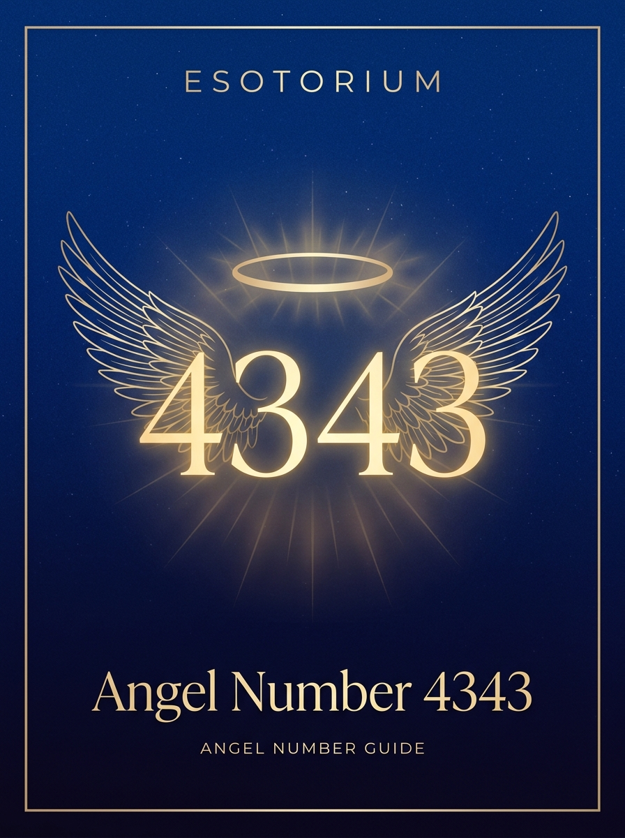 Angel Number 4343 — Meaning in Love, Money & Life — Esotorium PDF cover
