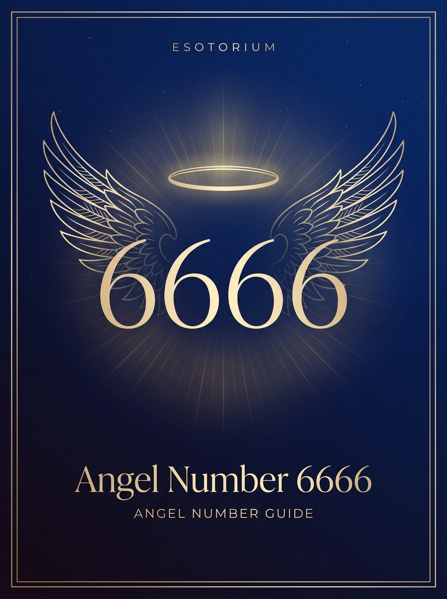 Angel Number 6666 — Meaning in Love, Money & Life — Esotorium PDF cover