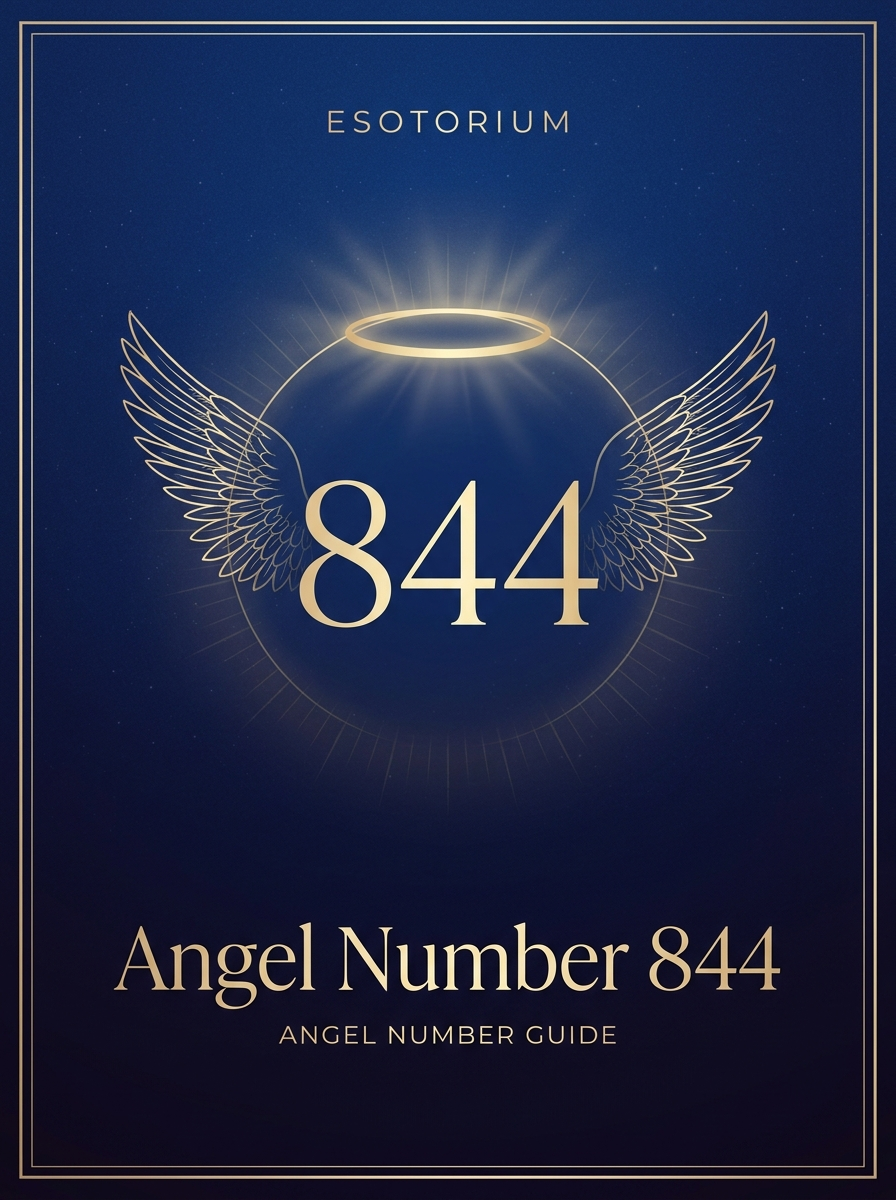 Angel Number 844 — Meaning in Love, Money & Life — Esotorium PDF cover