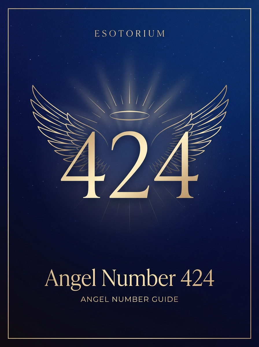Angel Number 424 — Meaning in Love, Money & Life — Esotorium PDF cover