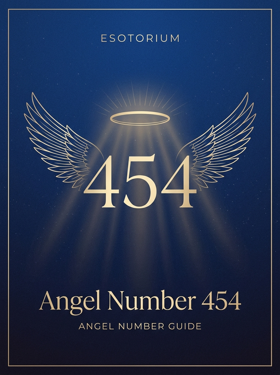 Angel Number 454 — Meaning in Love, Money & Life — Esotorium PDF cover