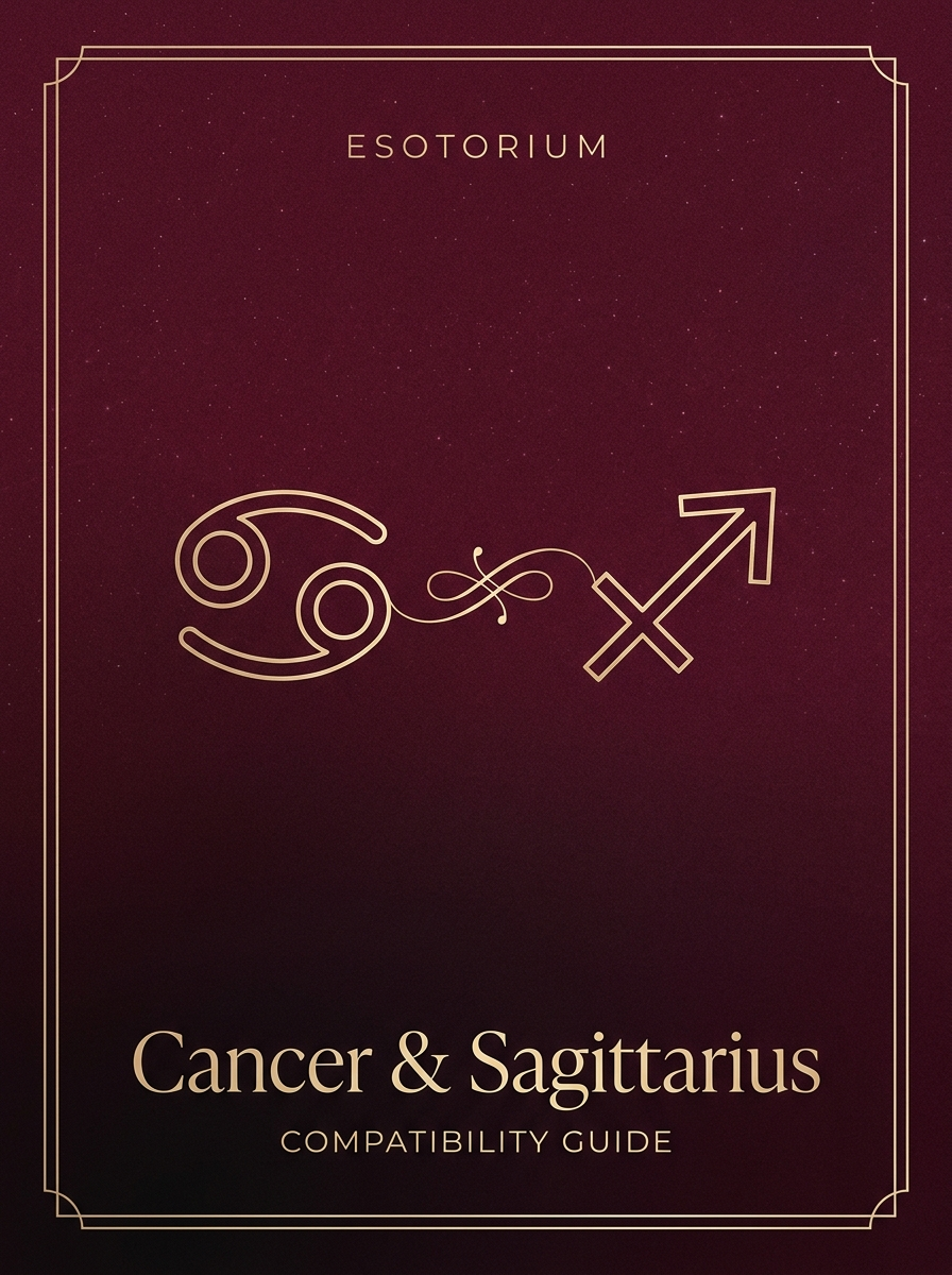 Cancer and Sagittarius Compatibility — Love, Sex & Friendship, Esotorium PDF cover