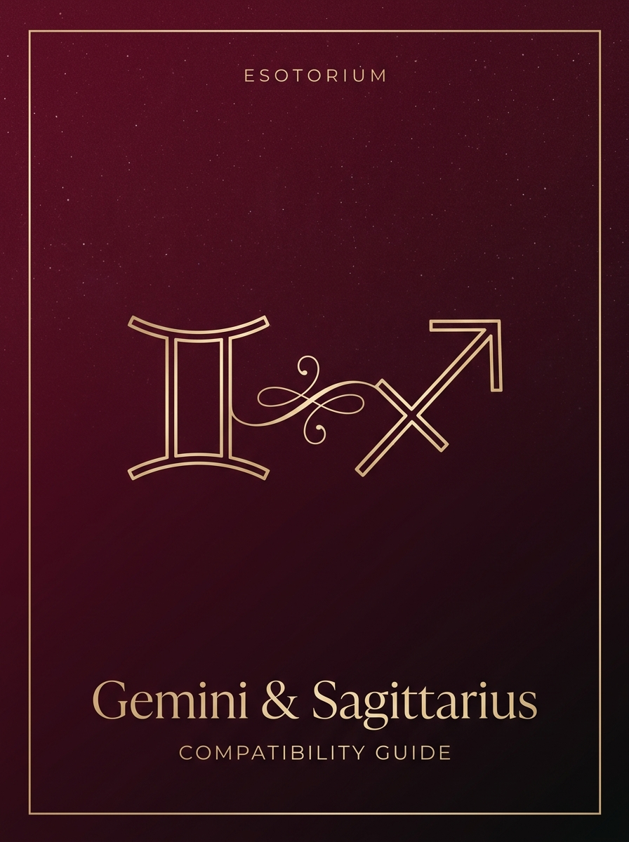 Gemini and Sagittarius Compatibility — Love, Sex & Friendship, Esotorium PDF cover