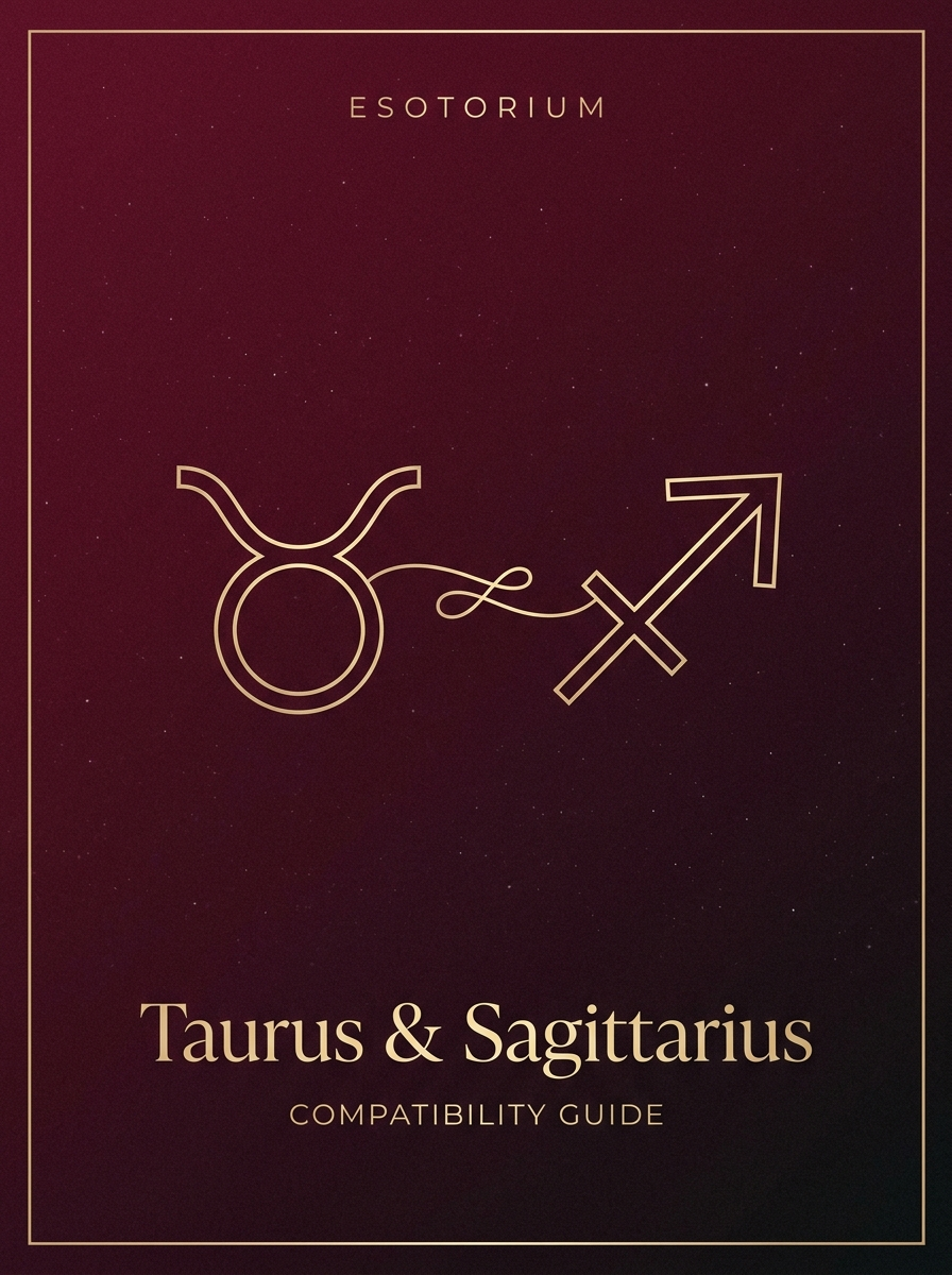 Taurus and Sagittarius Compatibility — Love, Sex & Friendship, Esotorium PDF cover