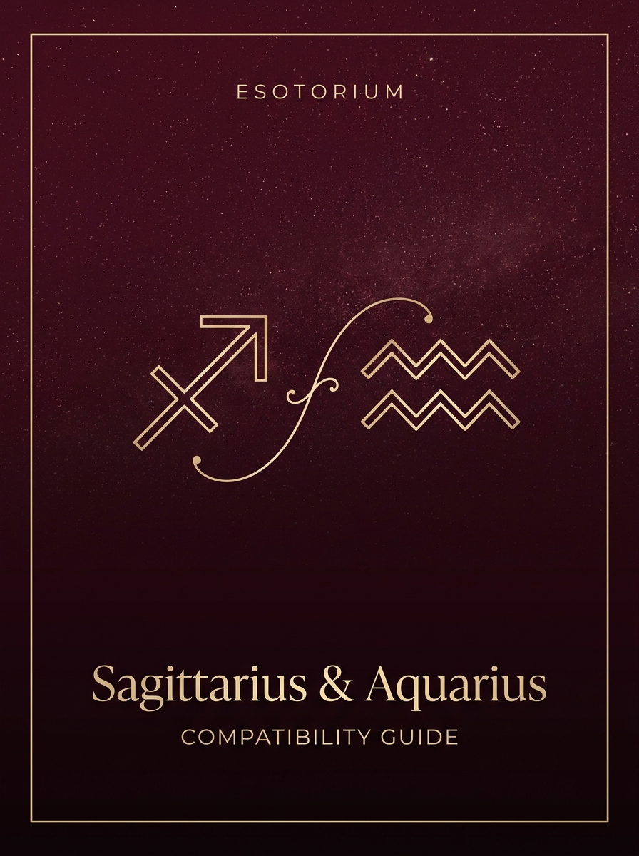 Sagittarius and Aquarius Compatibility — Love, Sex & Friendship, Esotorium PDF cover