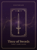Three of Swords tarot card, Esotorium PDF cover