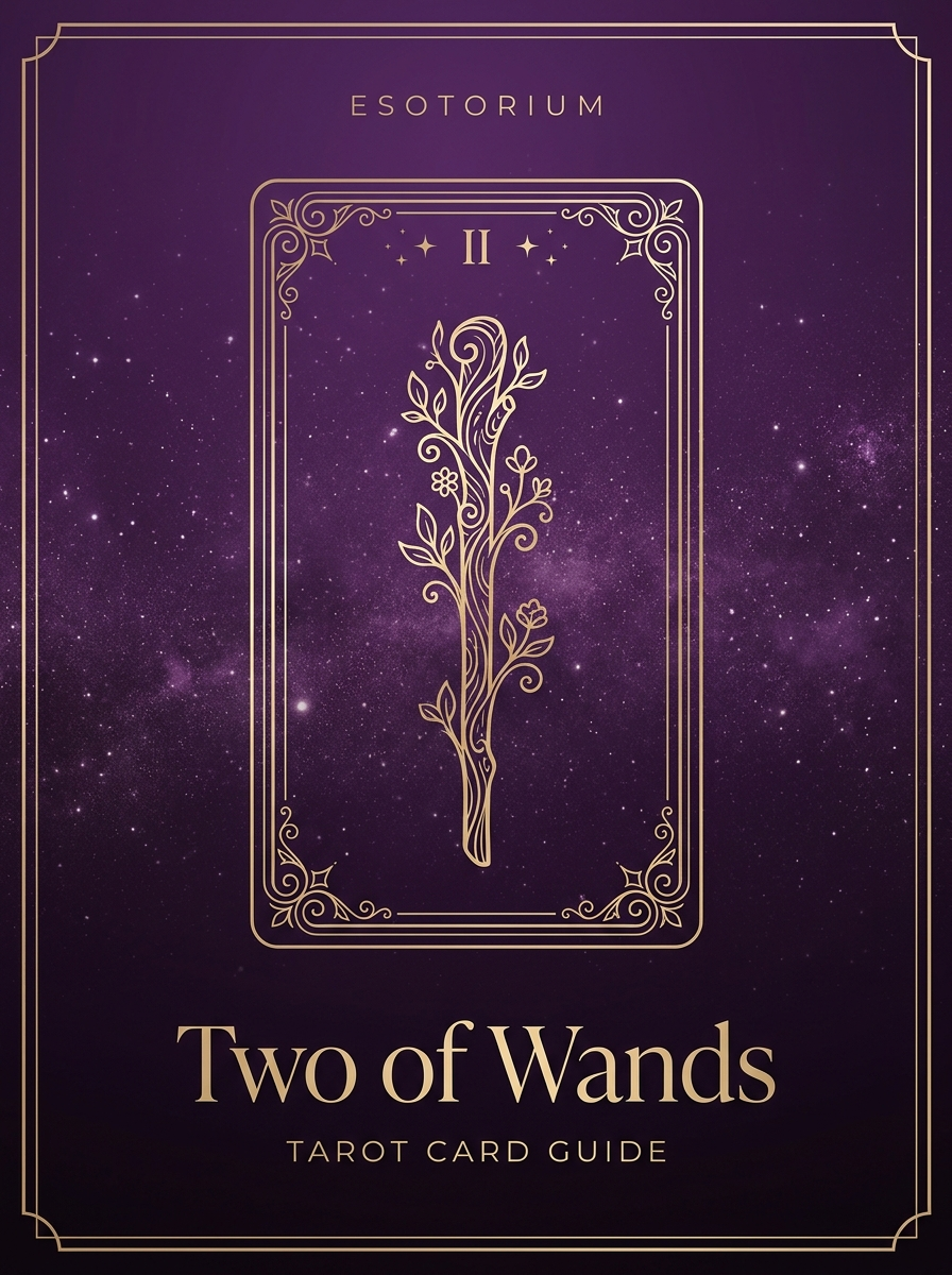 Two of Wands tarot card, Esotorium PDF cover