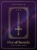 Five of Swords tarot card, Esotorium PDF cover