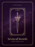 Seven of Swords tarot card, Esotorium PDF cover