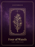 Four of Wands tarot card, Esotorium PDF cover