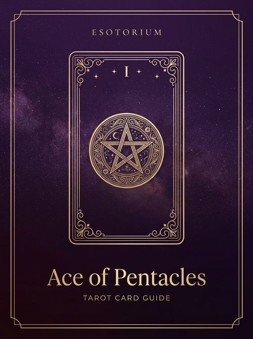 Ace of Pentacles tarot card, Esotorium PDF cover