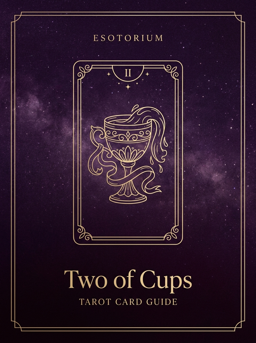 Two of Cups tarot card, Esotorium PDF cover