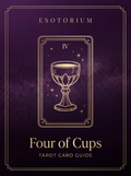 Four of Cups tarot card, Esotorium PDF cover