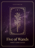 Five of Wands tarot card, Esotorium PDF cover