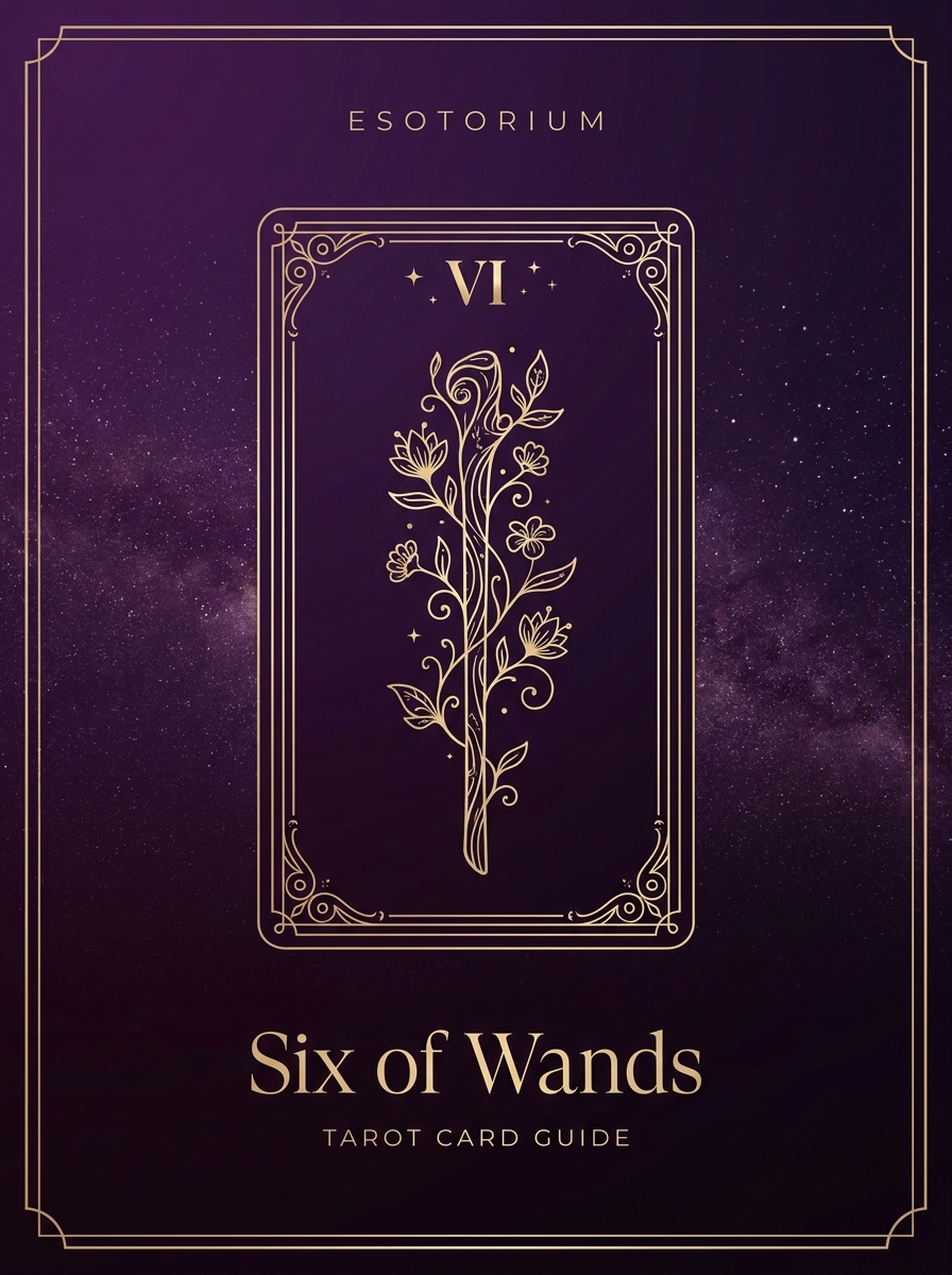 Six of Wands tarot card, Esotorium PDF cover