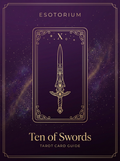 Ten of Swords tarot card, Esotorium PDF cover