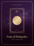 Four of Pentacles tarot card, Esotorium PDF cover