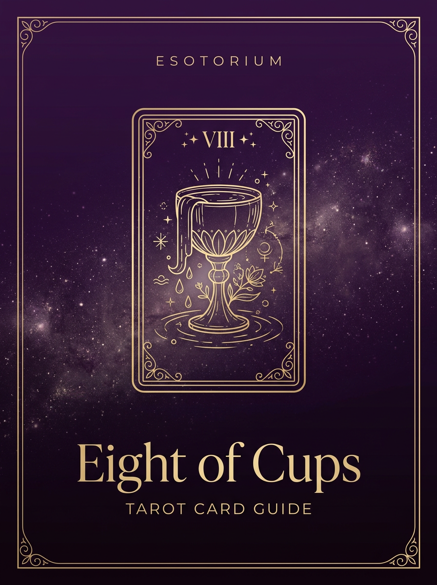 Eight of Cups tarot card, Esotorium PDF cover