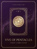Five of Pentacles tarot card, Esotorium PDF cover