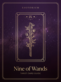 Nine of Wands tarot card, Esotorium PDF cover