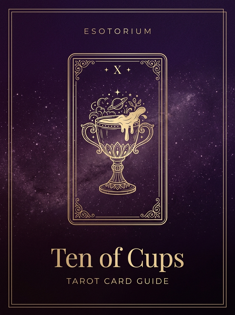 Ten of Cups tarot card, Esotorium PDF cover