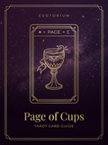 Page of Cups tarot card, Esotorium PDF cover