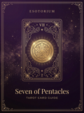 Seven of Pentacles tarot card, Esotorium PDF cover