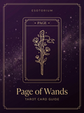 Page of Wands tarot card, Esotorium PDF cover
