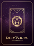 Eight of Pentacles tarot card, Esotorium PDF cover