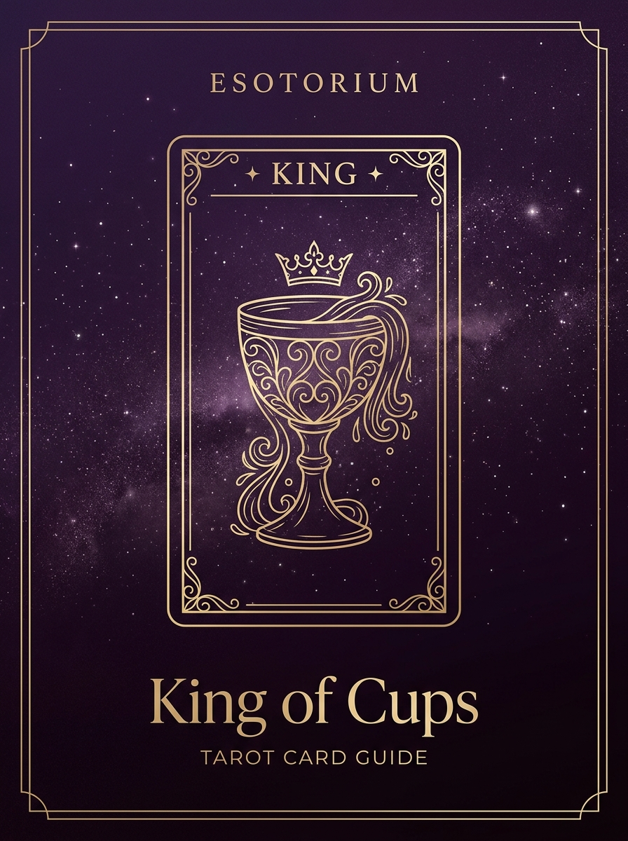 King of Cups tarot card, Esotorium PDF cover