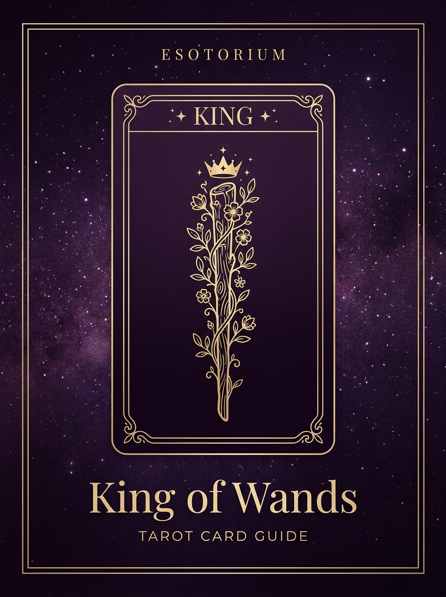 King of Wands tarot card, Esotorium PDF cover