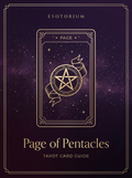 Page of Pentacles tarot card, Esotorium PDF cover