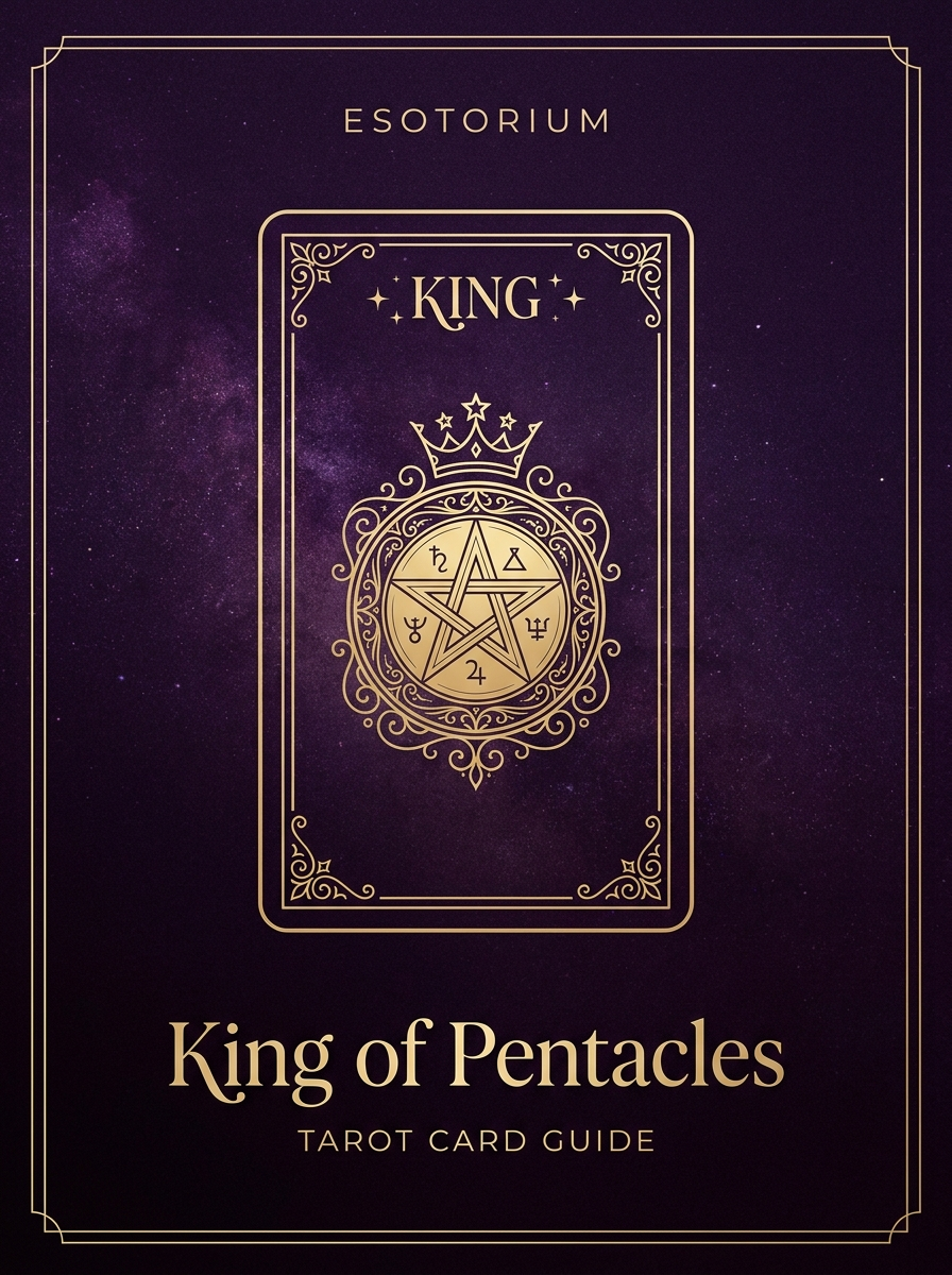 King of Pentacles tarot card, Esotorium PDF cover