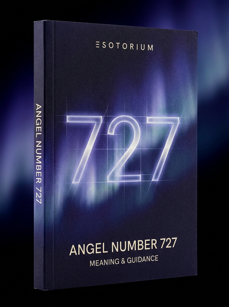 Angel Number 727 — Meaning in Love, Money & Life — Esotorium cover v4