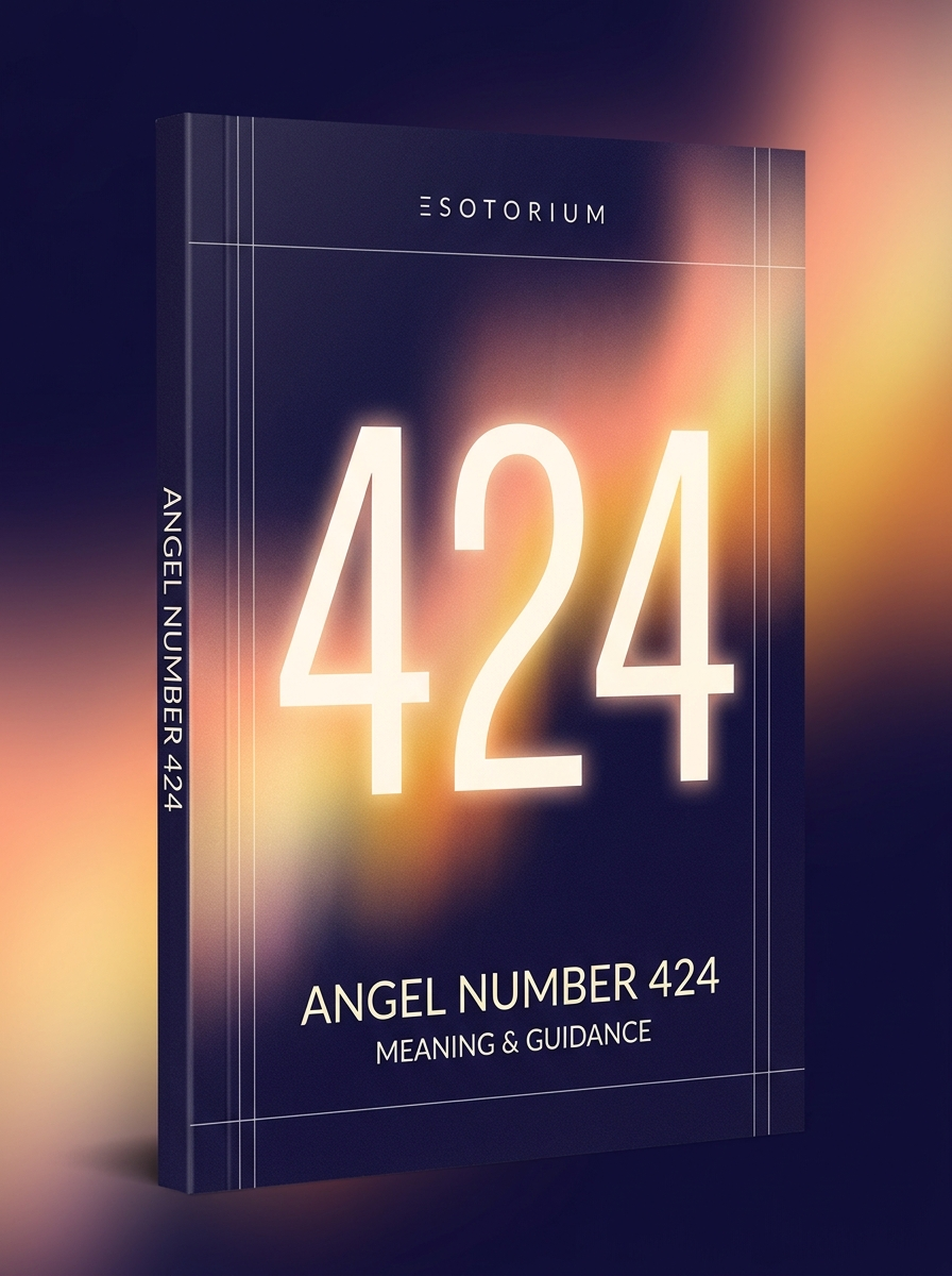 Angel Number 424 — Meaning in Love, Money & Life — Esotorium cover v4