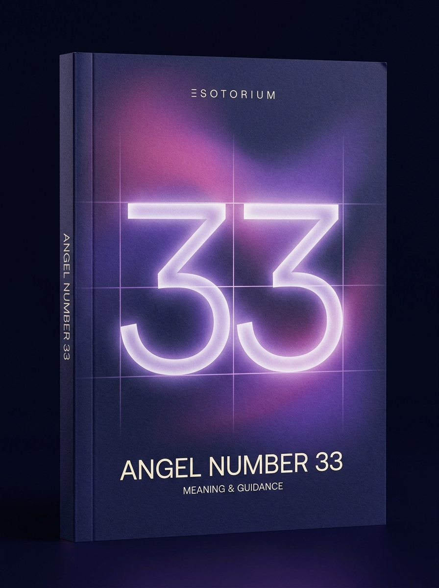 Angel Number 33 — Meaning in Love, Money & Life — Esotorium cover v4