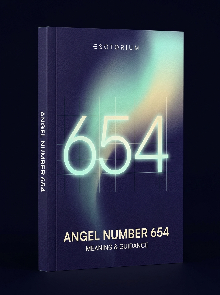 Angel Number 654 — Meaning in Love, Money & Life — Esotorium cover v4