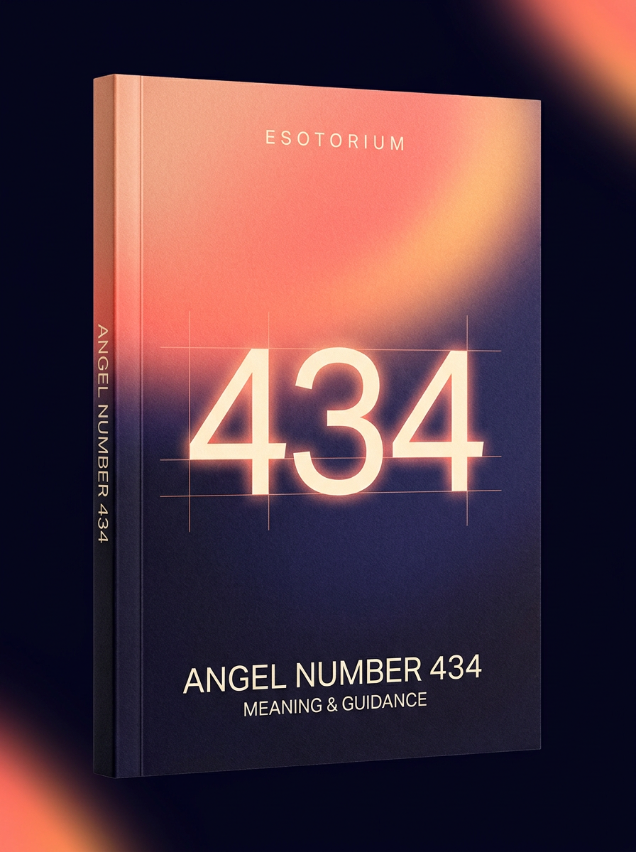 Angel Number 434 — Meaning in Love, Money & Life — Esotorium cover v4
