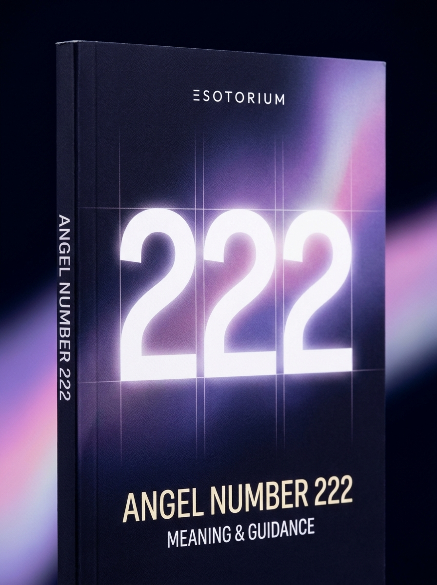 Angel Number 222 — Meaning in Love, Money & Life — Esotorium cover v4