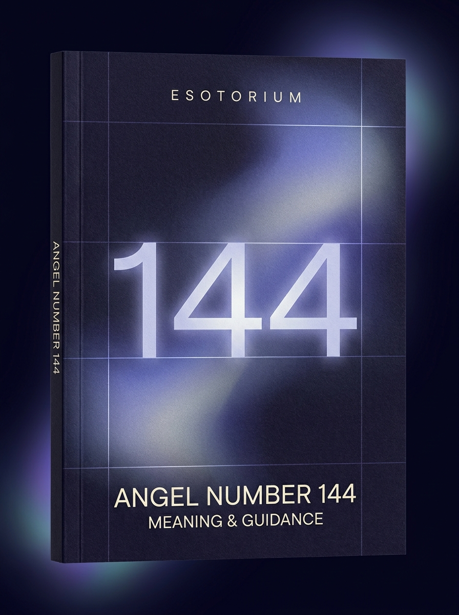 Angel Number 144 — Meaning in Love, Money & Life — Esotorium cover v4