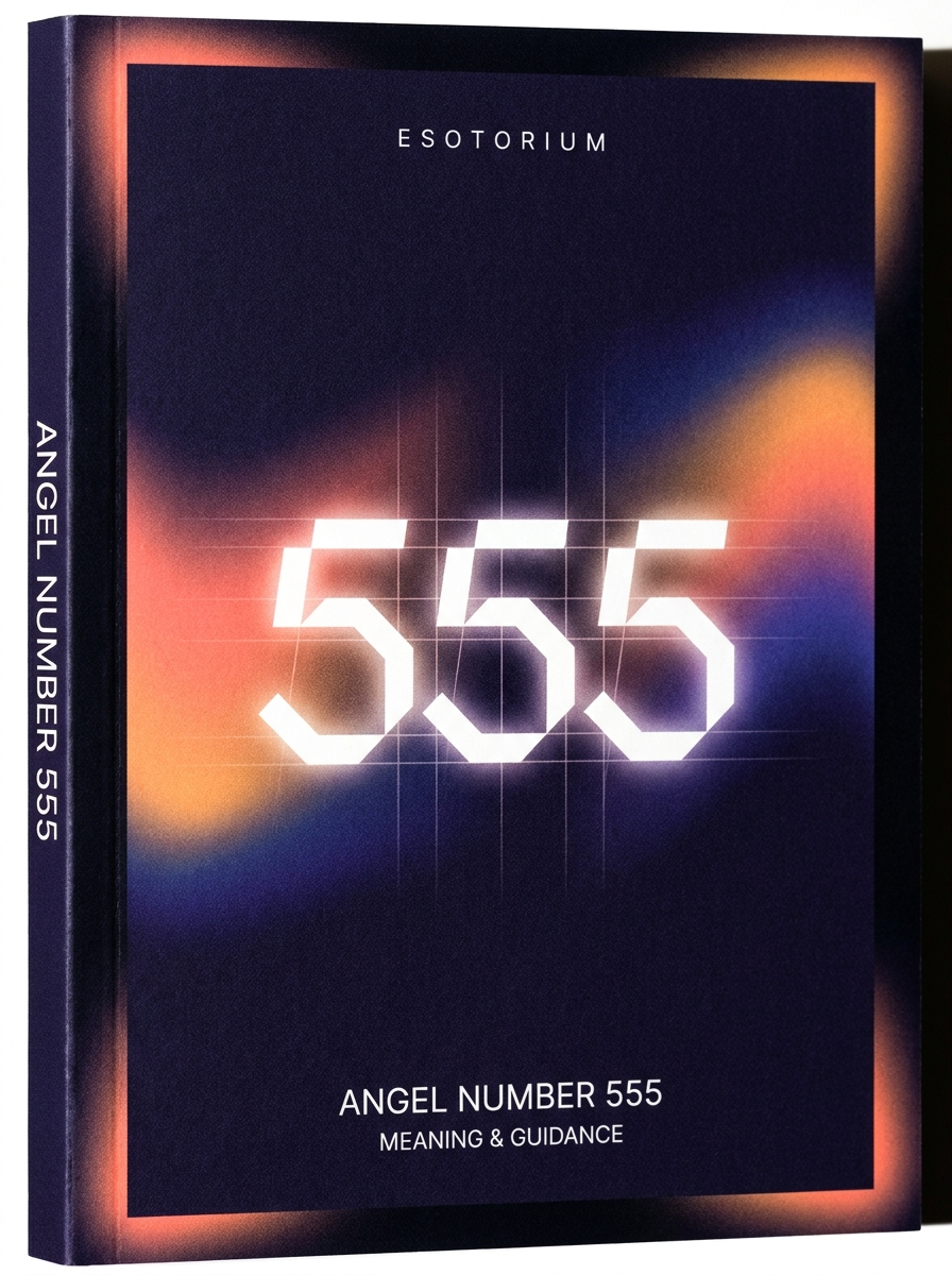 Angel Number 555 — Meaning in Love, Money & Life — Esotorium cover v4