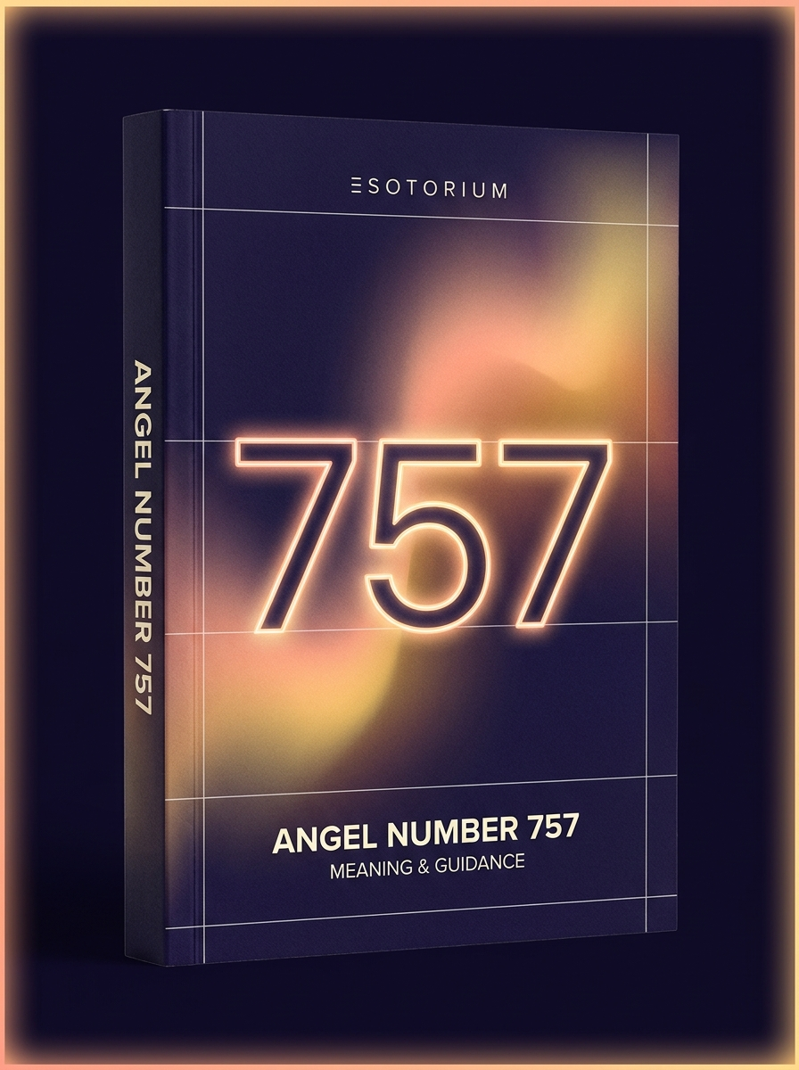 Angel Number 757 — Meaning in Love, Money & Life — Esotorium cover v4