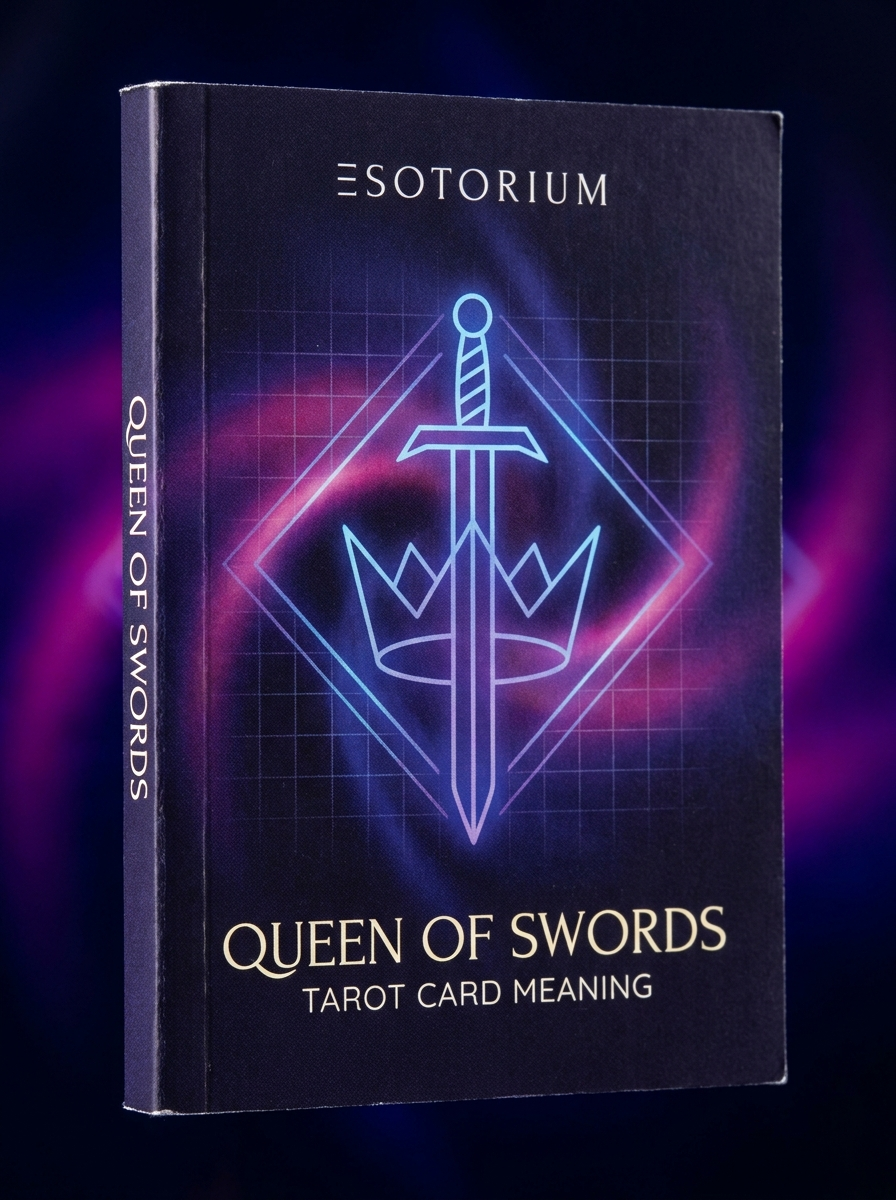 Queen of Swords — Tarot Card Meaning (Upright & Reversed) — Esotorium cover v4